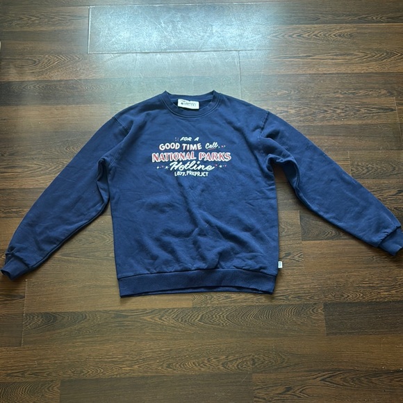 Parks Project For A Good Time Crewneck Sweatshirt Navy Small - Picture 2 of 10